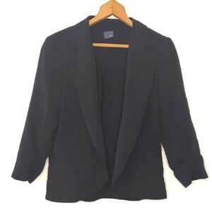 Sparkle & Fade Junior's L Black Blazer Ruched Sleeves Urban Outfitters